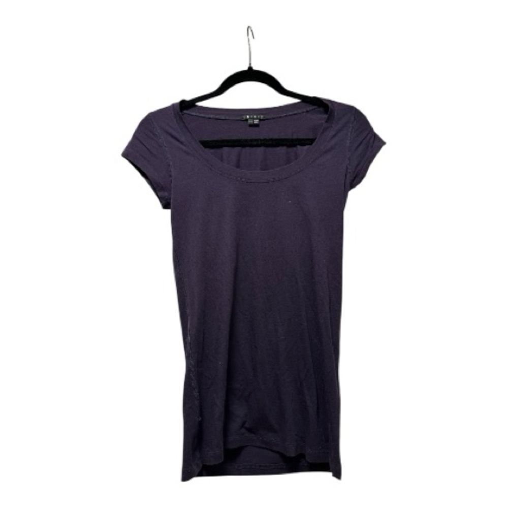 Theory Dark Purple Short Sleeve Tee